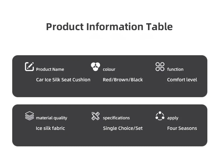 Car Ice Silk Seat Cushion Seat Covers For Fiat 500 Abarth Punto Panda Doblo Stilo Backrest Mat Rear Seat Cushion Car Interior