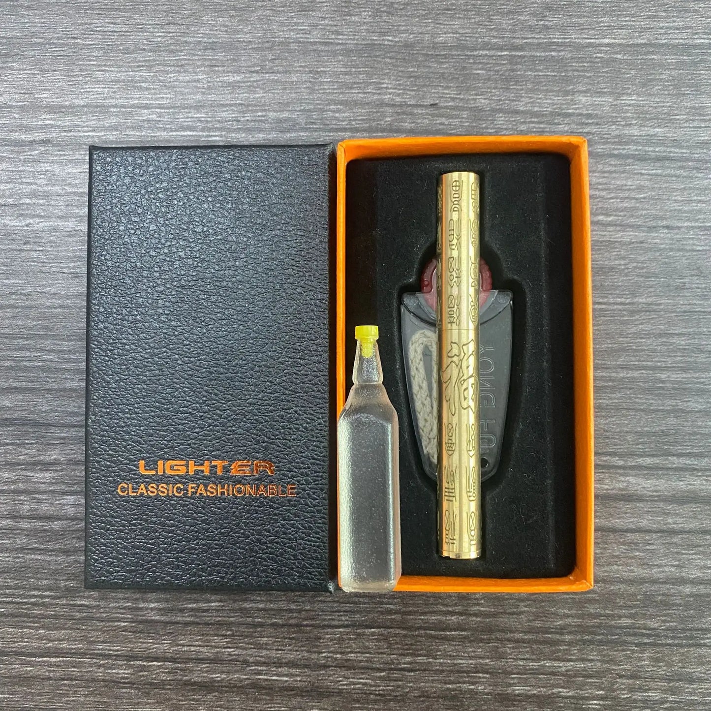 Creative Unusual Kerosene Lighter Copper Nunchaku Funny Retro Grinding Wheel Flint Lighters Foldable Mini Portable Men's Gift