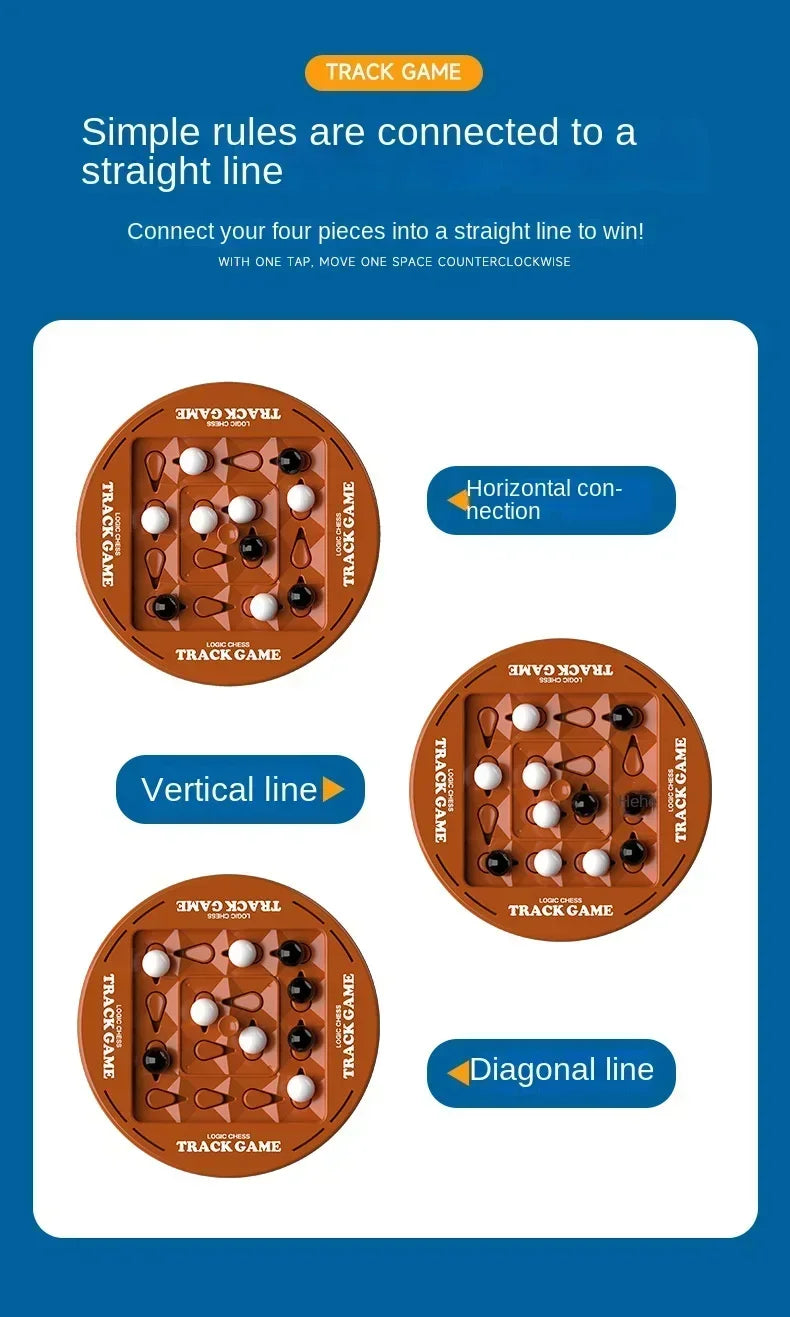 Foldable Children's Online Board Game Classic Battle 4 Chess Family Toys Early Puzzle Thinking Training Gifts