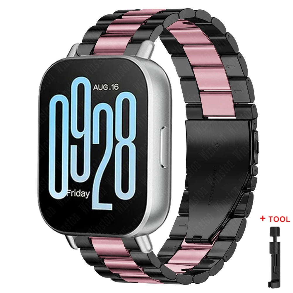 22mm Stainless Steel Strap for Redmi Watch 5 Active 5 Lite Metal Band for Xiaomi Redmi Watch 3 Active 3 Lite Bracelet Wristband