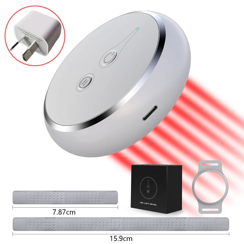 KTS Wrist Massager LED Red Light Therapy Device Healthcare Round Near Infrared Therapy Device for Wrist Sprain Arthritis 810nm
