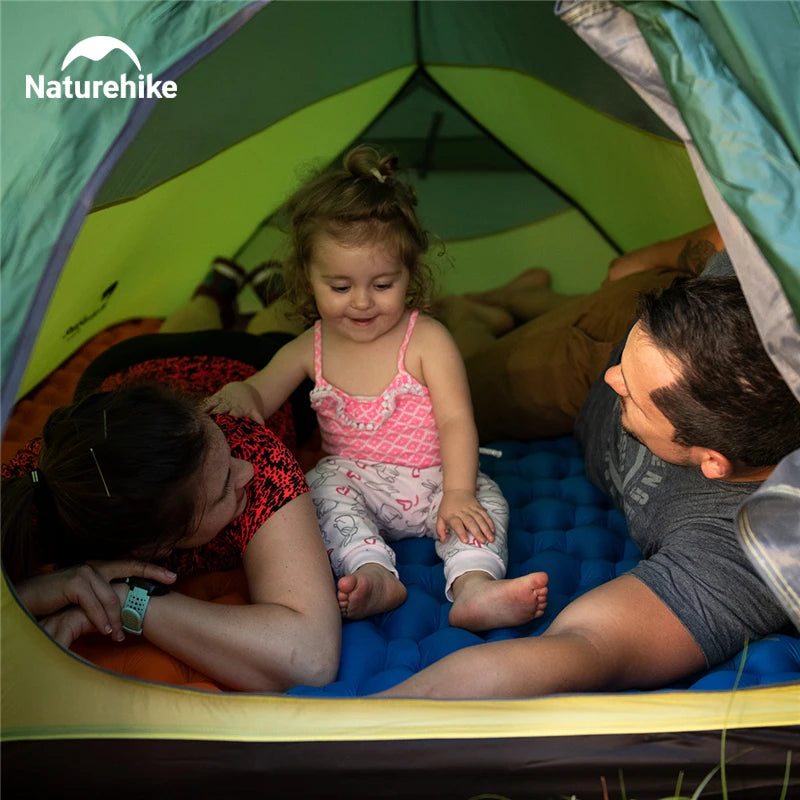 Naturehike Camping Air Mattress Ultralight Waterproof Nylon Inflatable Cushion Outdoor Portable Sleeping Bed Hiking Picnic Mats