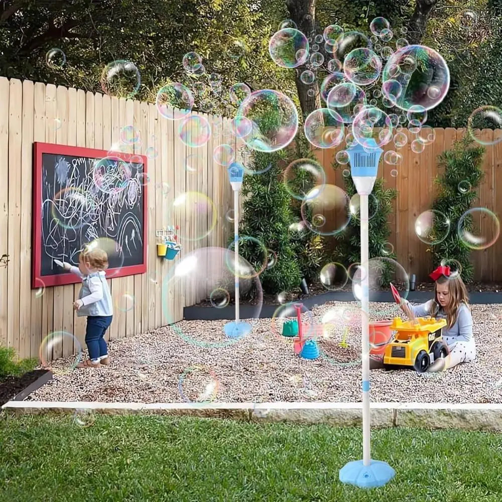 Rechargeable Bubble Maker With Stand With Night Light And Music Bubble Torch Automatic Vertical Bubbles Machine