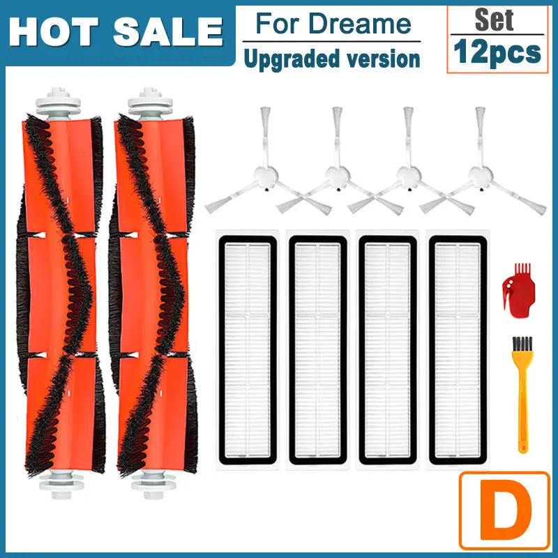 Fit For Dreame D9, D9 Max, L10 Pro, Trouver LDS Finder Roller Side Brush Mop Hepa Filter Vacuum Cleaner Accessory Part