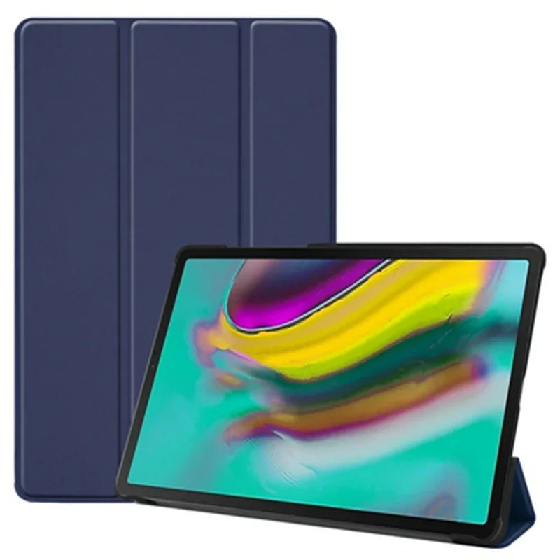 For Samsung Galaxy Tab S5e Case 10.5'' SM-T720/T725 2019 Auto Wake Sleep PU Leather Cover Slim Tri-Fold Stand Tablet Case Funda