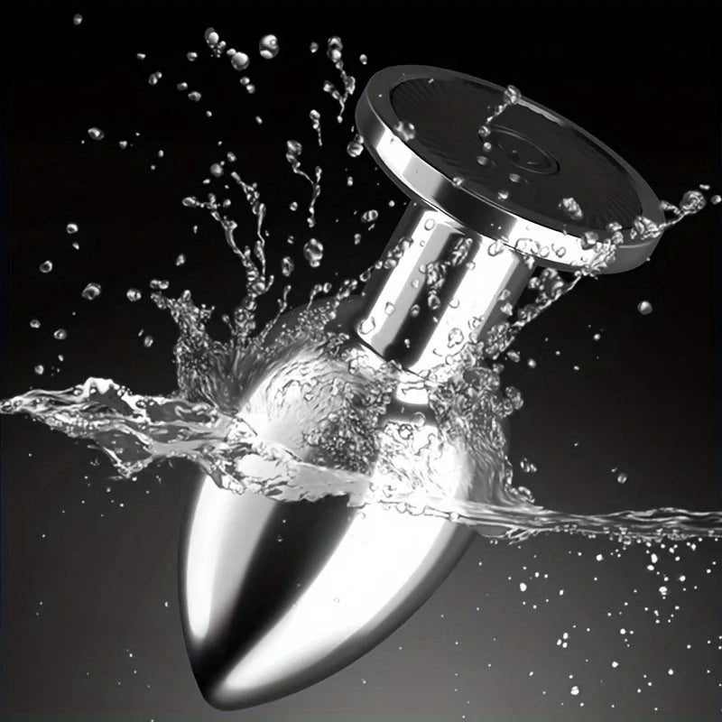 JIUUY wireless remote control unisex metal backyard vibrating anal plug prostate massager adult sex toys