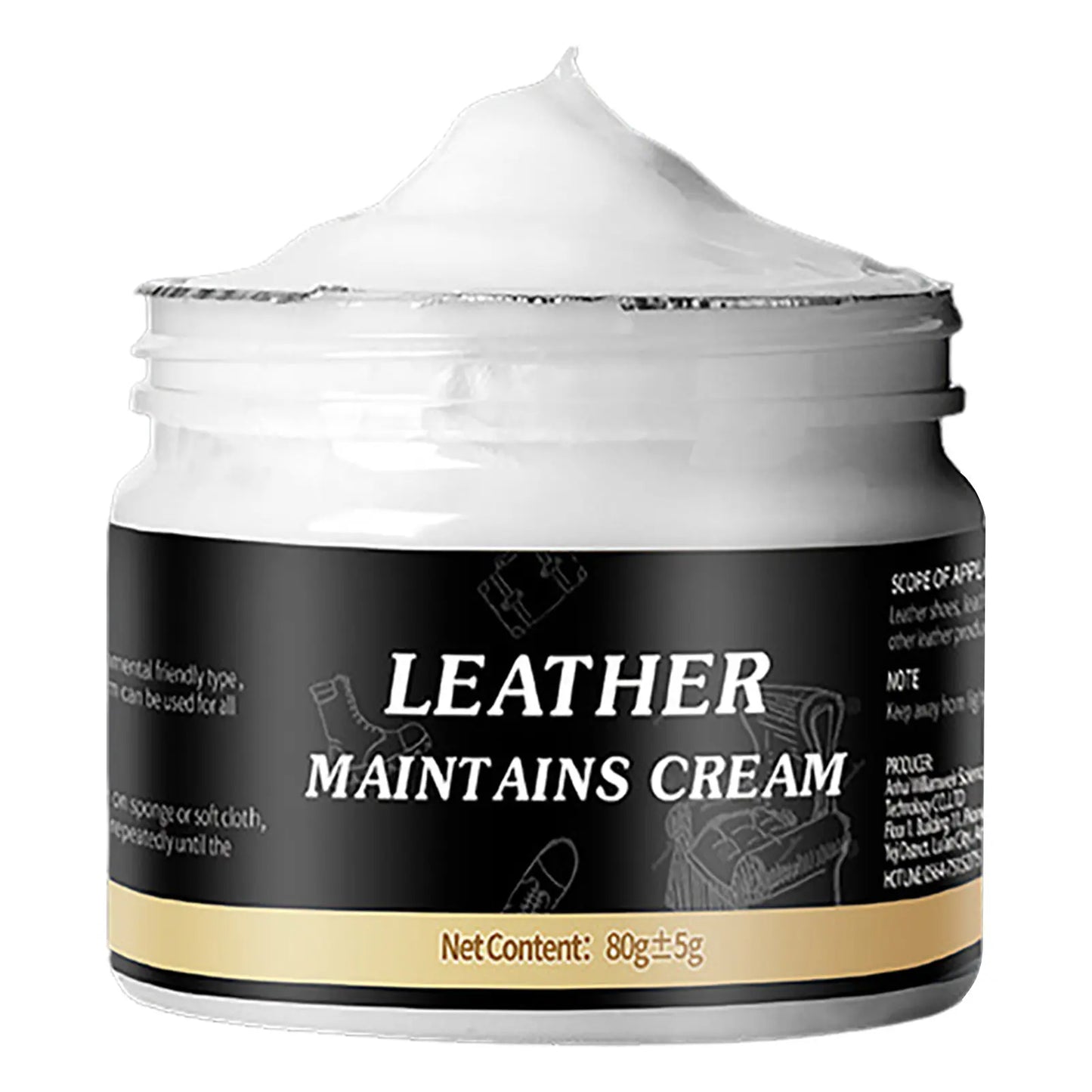 Leather Cream Leather Conditioner for Leather Pant Bag Shoes Furniture Car Seats Polishing Nourishment Care Leather Maintenance