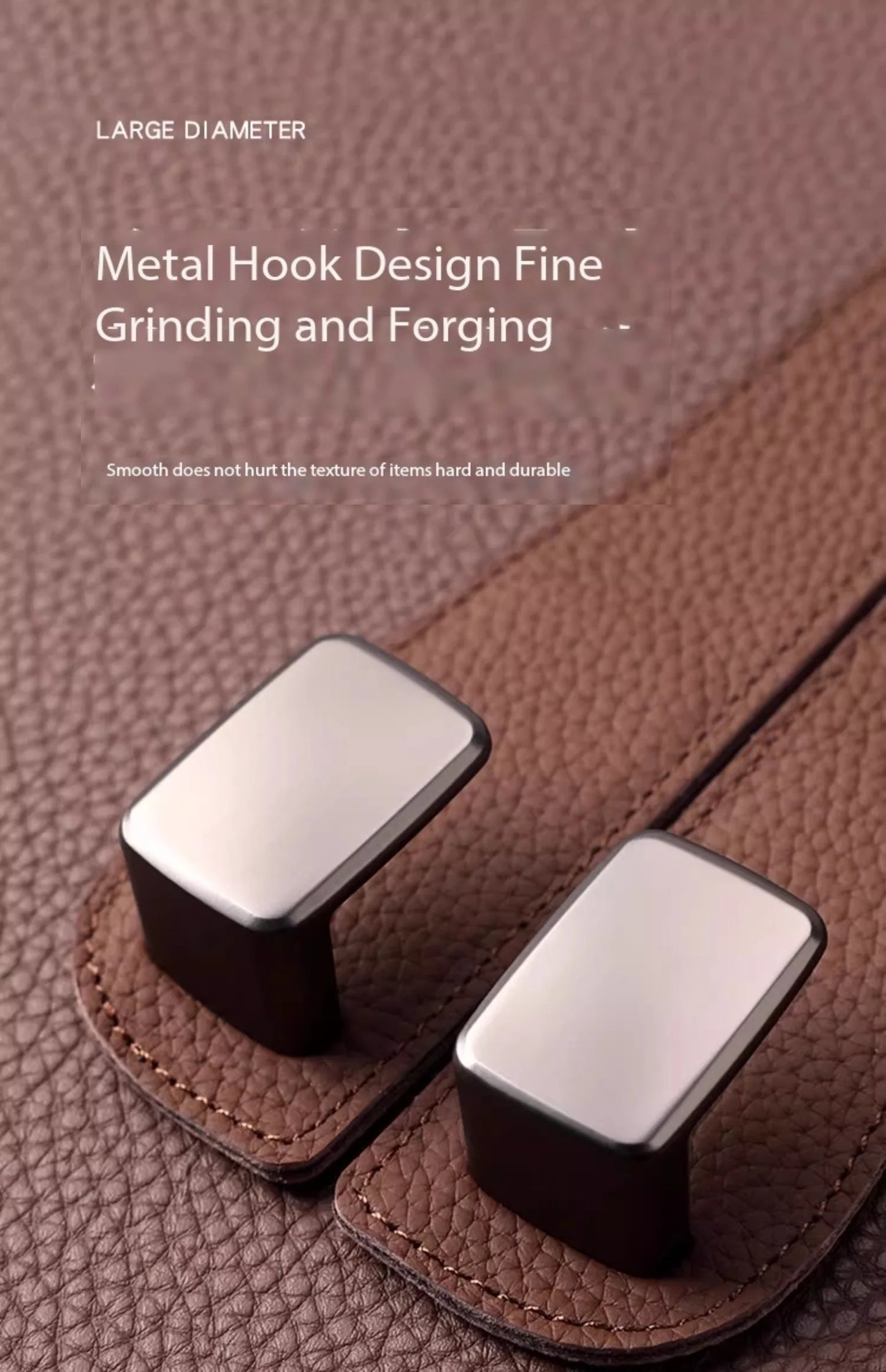 Real Leather Car Hook Seat Rear Front Seat Storage Bag Storage Bag Small Hook Clothes Sundries Hanger Clip Auto Car Parts