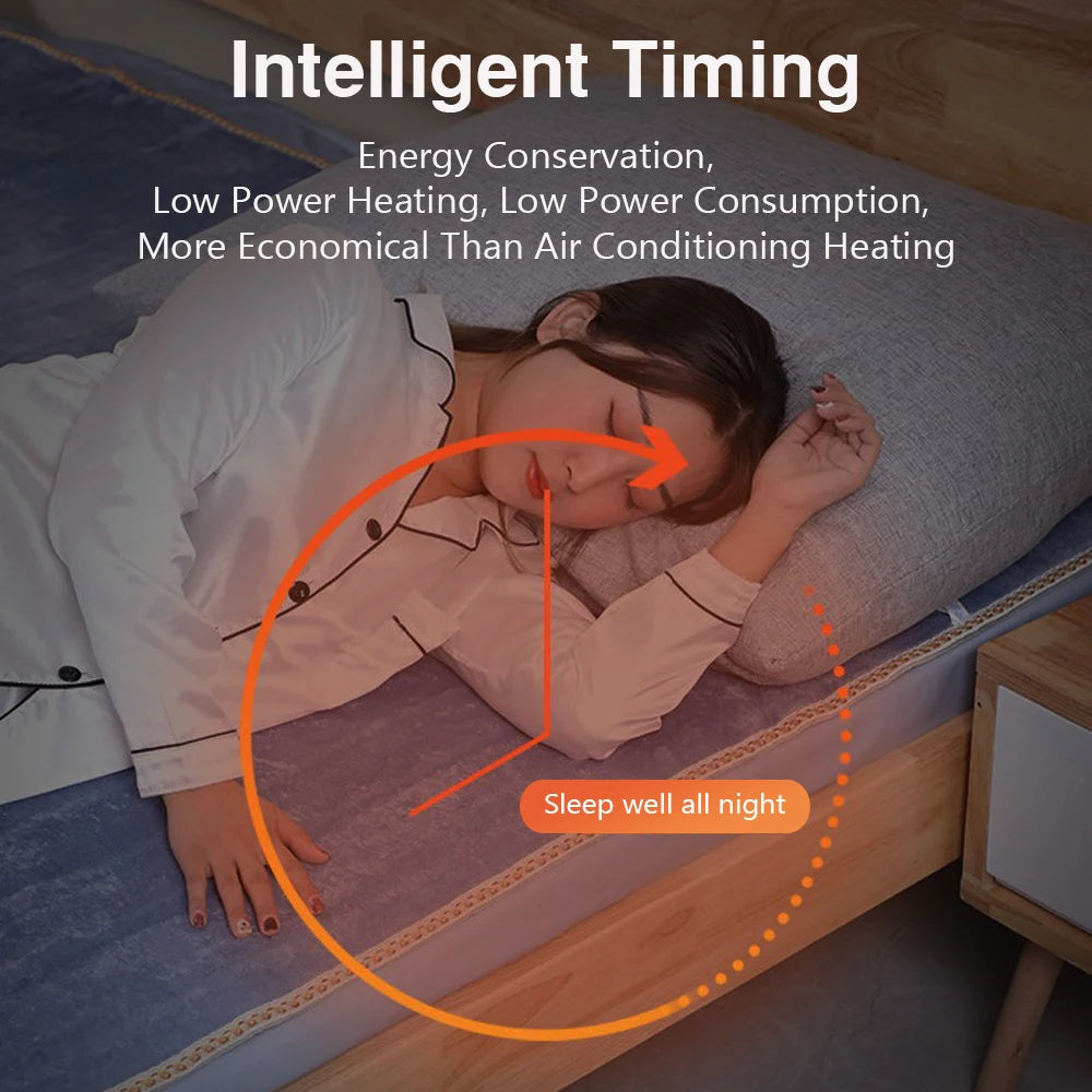 220V Electric Blanket Intelligent Switch Thicken Security Heating Pad Thermostat Blankets Body Warm Electric Flannel Mattress