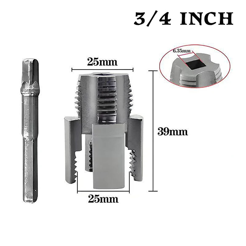 Integrated Internal and External Thread Pipe Threading Tool for 1/2-inch PPR Pipes with Taps and Dies for Thread Cutting