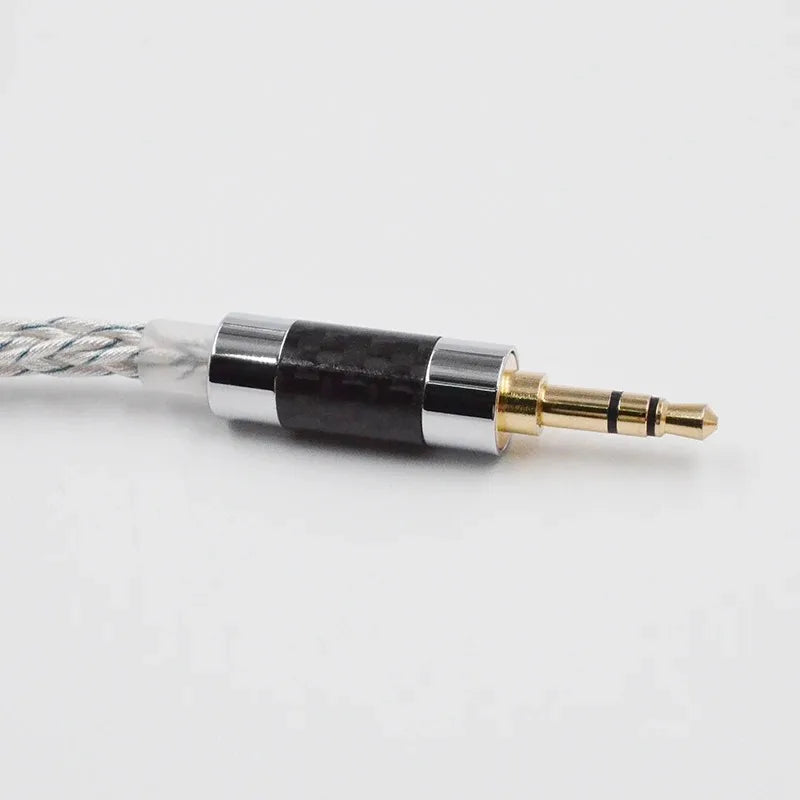 KZ 784 Cores Silver Plated Upgrade Earphone Cables 8 Core Silver Blue Hybrid Headphone With 3.5MM Metal Plug ZAX/DQ6/ZSX/ZSN PRO