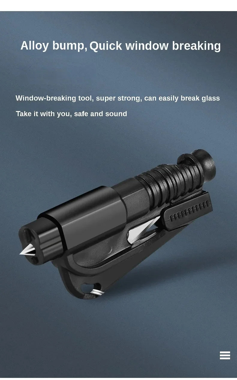 Car Safety Hammer Auto Emergency Glass Window Breaker Seat Belt Cutter Life-Saving Car Emergency Escape Hammer Survival Whistle