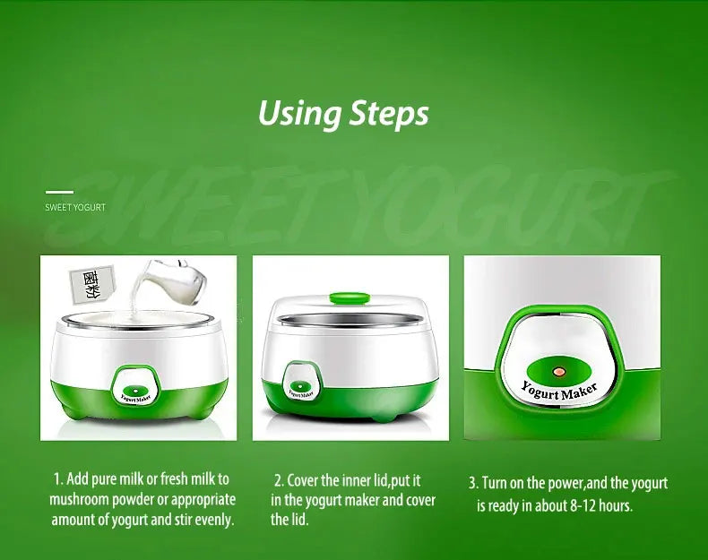 Yogurt Maker Mini Automatic Yogurt Machine Household DIY Yogurt Tools Kitchen Appliances Stainless Steel Tank Appliances Yogurt