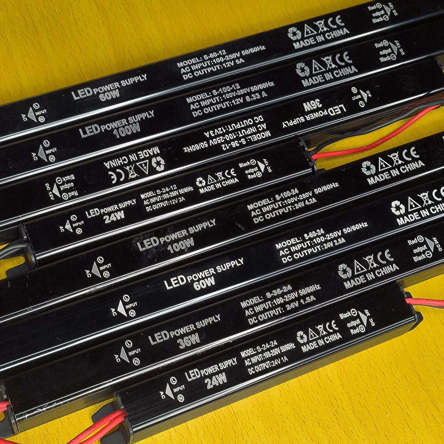 DC 24V 12V LED Thin Power Supply Lighting 1/2/PCS Transformer AC120-240V 24W 36W 60W 100W For LED Light Driver Adapter