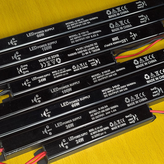 DC 24V 12V LED Thin Power Supply Lighting 1/2/PCS Transformer AC120-240V 24W 36W 60W 100W For LED Light Driver Adapter