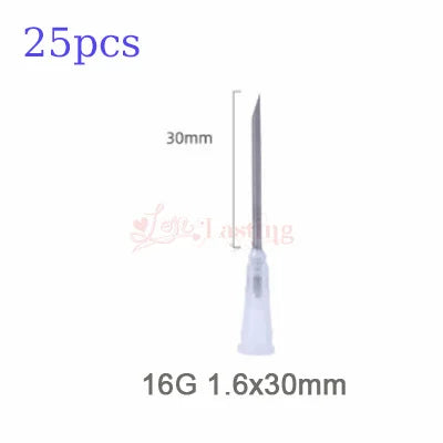 25pcs 18G 25G 27G 30G 31G 32G 34G Disposable Sharp Needle for Hyaluronic Acid Sterile Stainless Steel Tattoo Needles