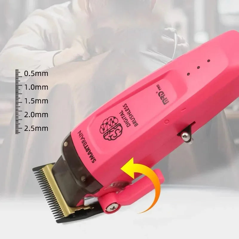 MRD Smart Brain HC-90-4 Hair Clipper Men's Professional Full Metal Lift Height Torque Digital Brushless Motor Cordless Trimmer
