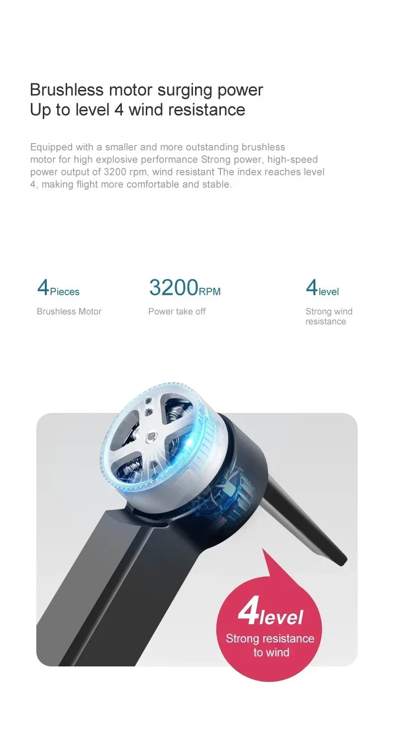 M1S Drone 8K Professional Triple Camera Obstacle Avoidance Aerial Foldable RC Quadcopter Drone Brushless Motor