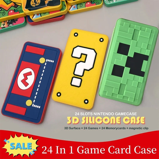 3D Pattern Game Card Case For Switch Lite 24 Cartridge Slot Protective OLED Switch Case Storage Box Shockproof Dustproof