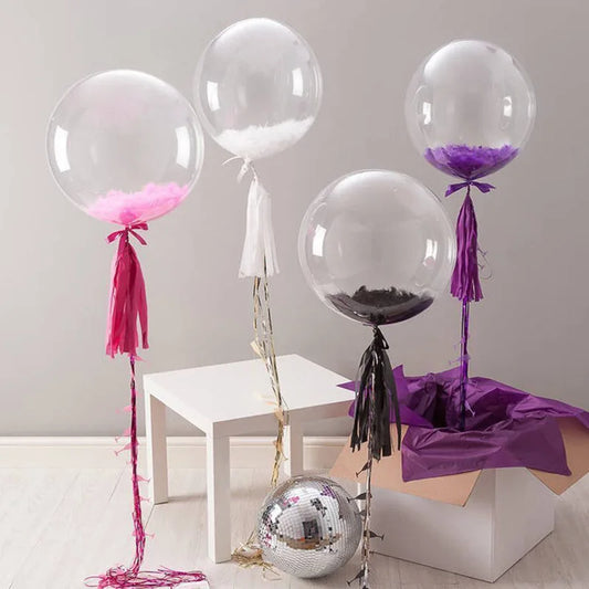 10pcs 10-36inch Transparent Bobo Bubble Balloon Clear Inflatable Air Helium Globos Wedding Birthday Party Decoration Baby Shower