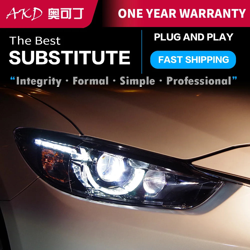 Auto Parts For Mazda 6 Atenza Headlights 2013-2016 latest Styling LED Daytime Lights Dual Projector Car Accesorios Modified