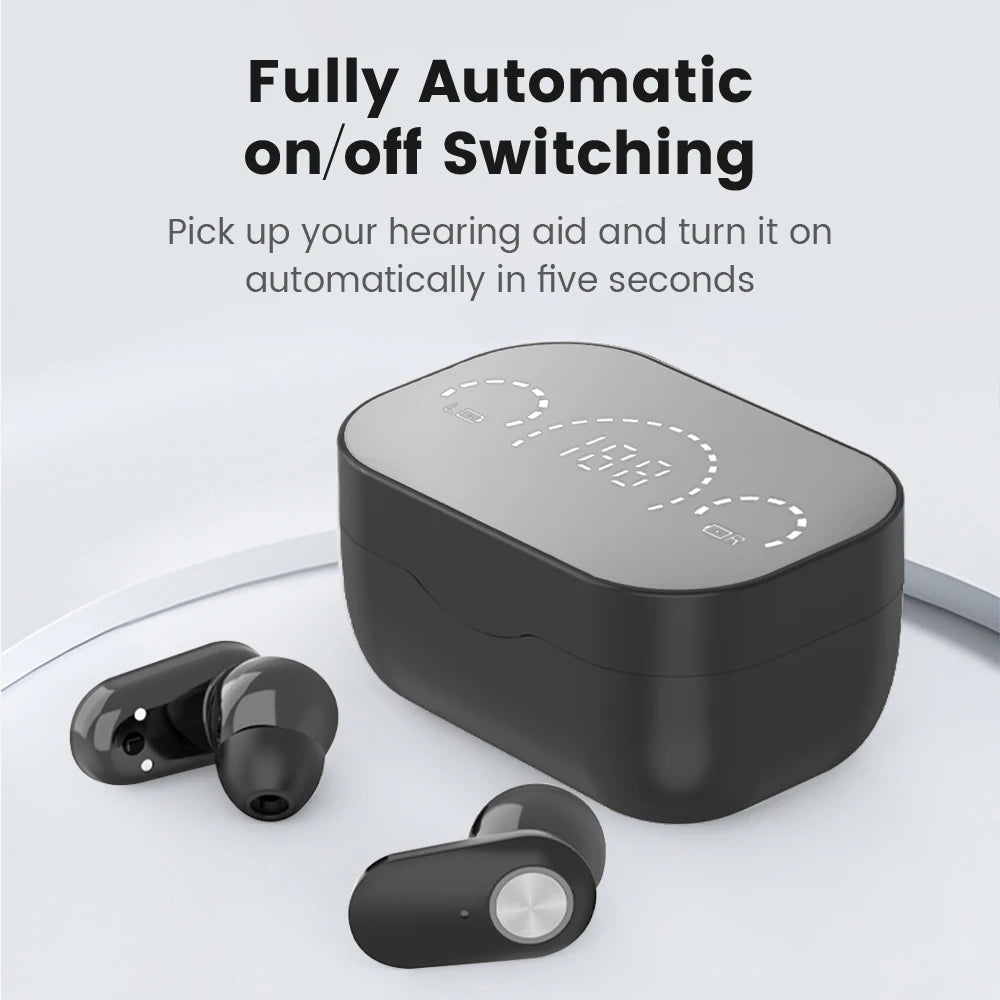 Elderly Hearing Aid Rechargeable ITE Deaf The Listening Device Mini Wireless Sound Amplifier Invisible Hearing Aids Headphones