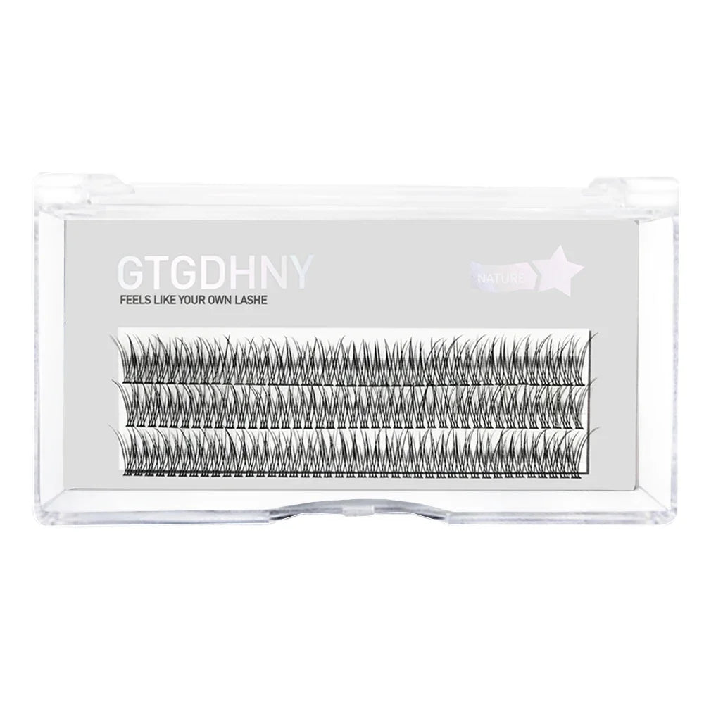 Fish Tail Cluster Eyelash A/M Shape Spikes Lashes Individual Dovetail Makeup Extension Wispy Premade Fans Natural Fluffy 3Rows