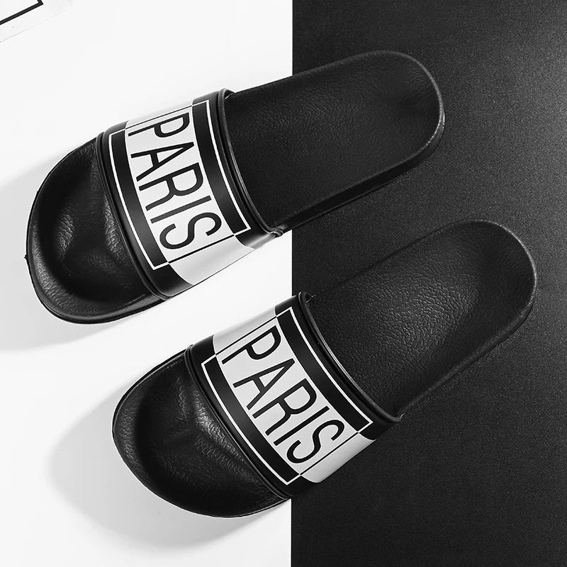 Summer Men Slippers Fashion Slides Street Outdoor Clogs Quick Dry Beach Sandals Flip Flops Casual Indoor Home Shoes Couple 36-46