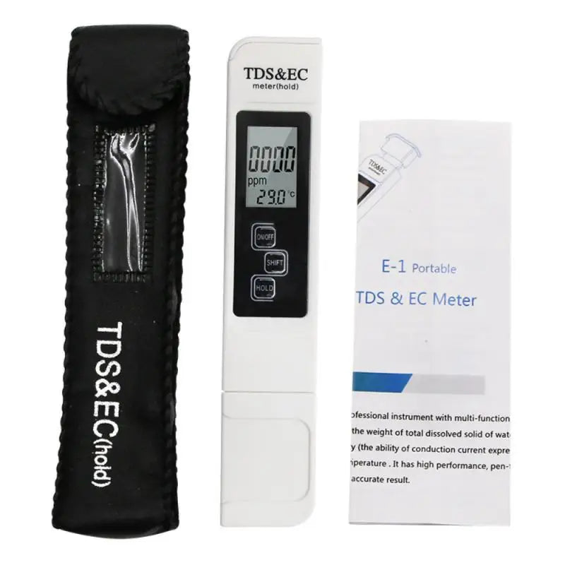 1/3/5PCS Digital Water Quality Tester TDS EC Meter Range 0-9990 Multifunctional Water Purity Temperature Meter TEMP PPM Tester