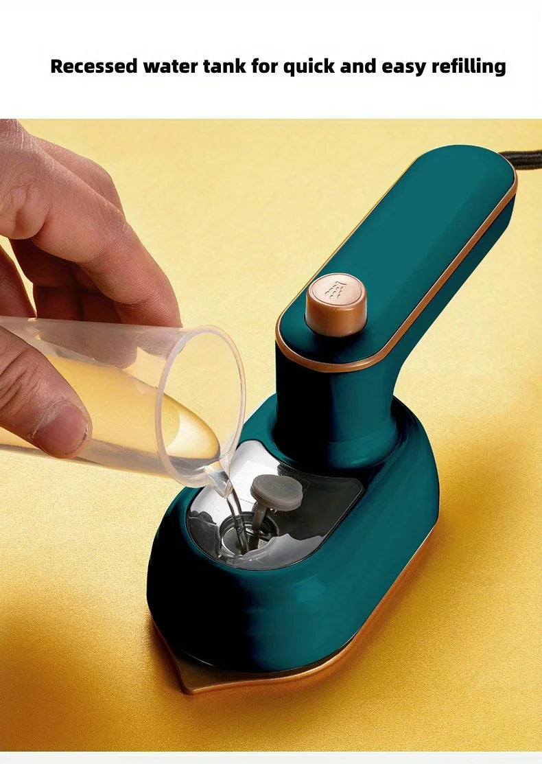 compact handheld steam iron -180 ° rotation, foldable design - convenient for travel and quick makeup repair - ultimate clothing