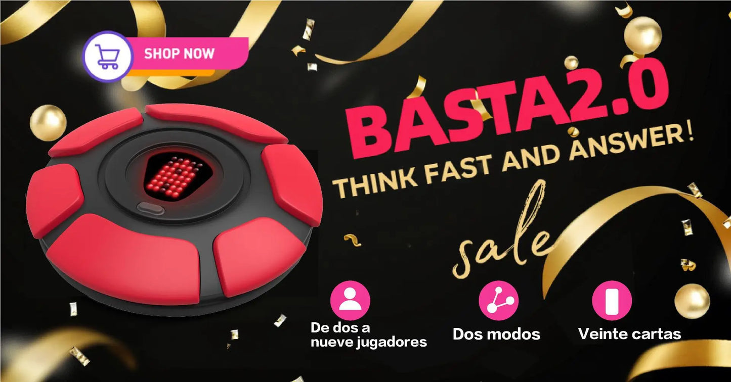 New Basta Spanish Tapple Word Game - English Tapple Games Version Quick Thinking Letter Pressing Board Family Children's Game