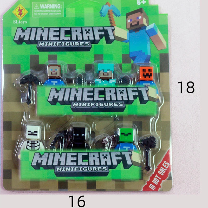 New Cartoon Mario Building Blocks Action Figure Cartoon Minecraft Toy Bricks Assemble Educational Kid Toys Birthday Gift