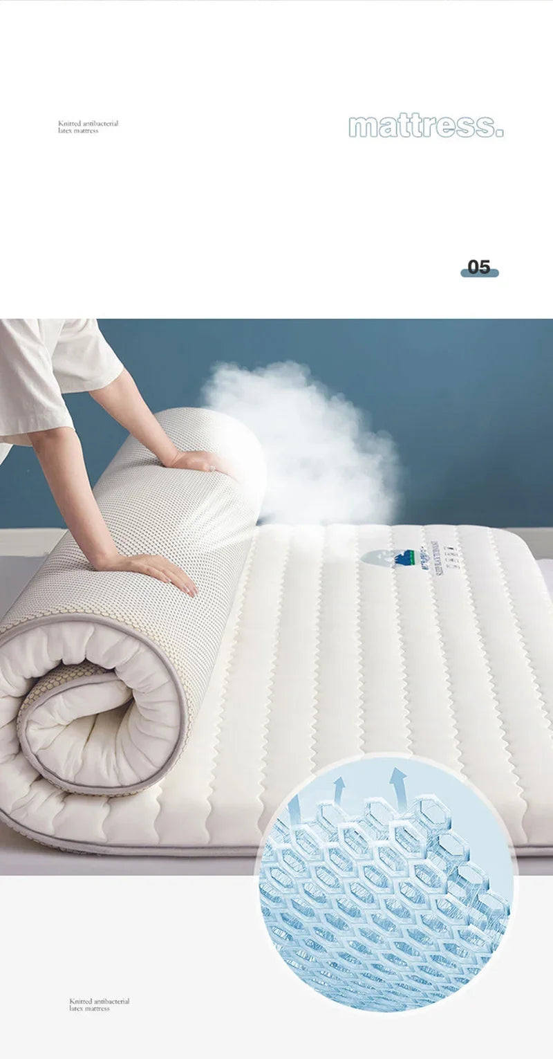 Mattress Topper  Knitted Cotton Soft Foam Tatami Mattresses Intercalated Latex Thickened Sponge Cushion Folding Mattresses Mat