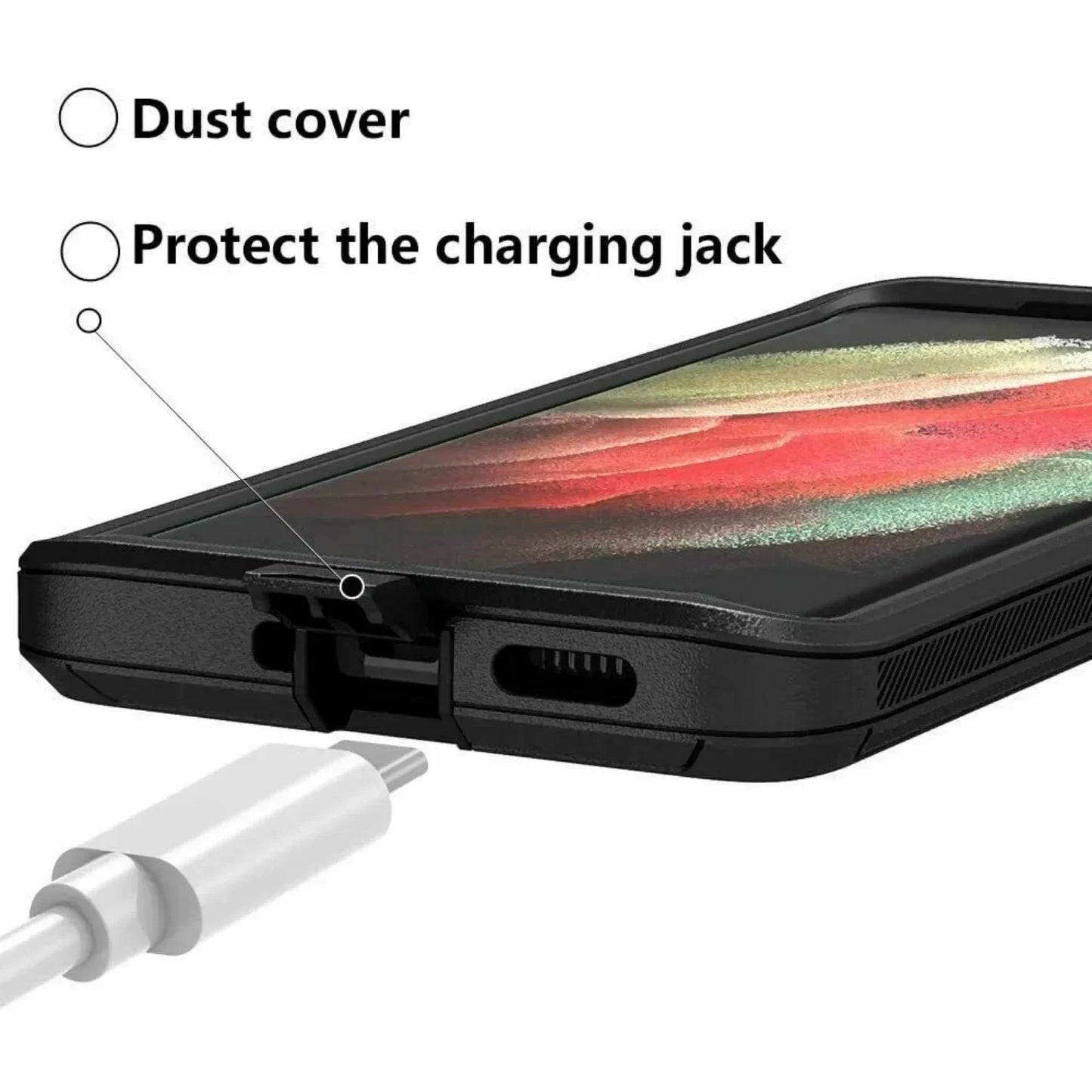3 IN1 For Samsung Galaxy S22 S21 S20 S23 S24 ULTRA S10 Plus Note 20 10 9 8 Heavy Duty Armor Shockproof + Belt Clip Case Cover