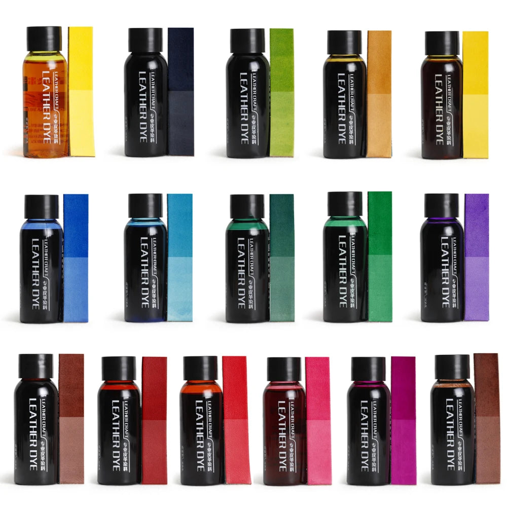 30ml Leather Pigment Leather Dye Colors Coats Leather Repairing Fixed Color Pigment Leather Craft For Vegetable Tanning Material