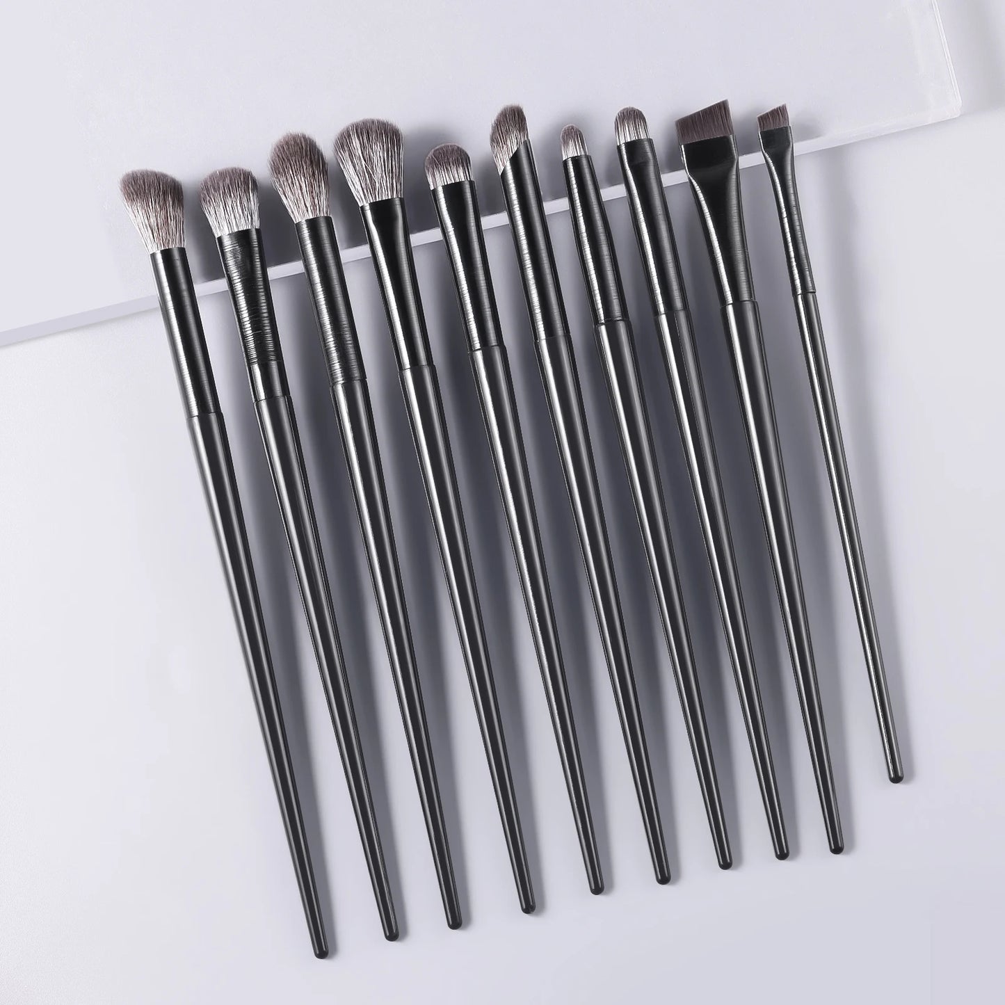 Eyeshadow Brushes,10pcs Wooden Neutral Portable Multifunctional Makeup Brush Bag	For All Skin For Making Up Supply