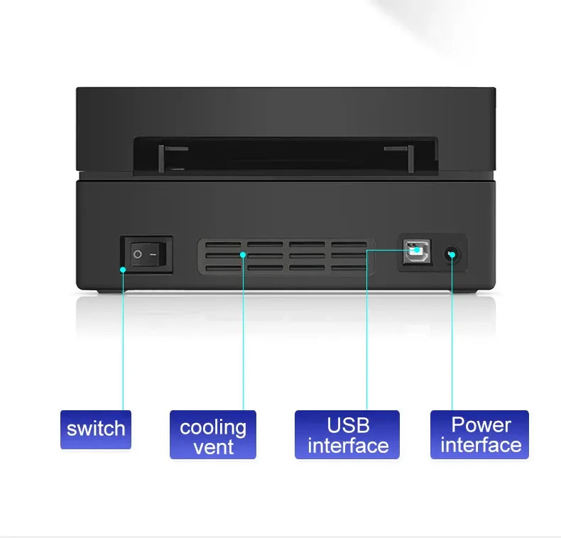 D100 thermal label printer, desktop label printer, wireless compatible with mobile phones and computers, suitable for shipping