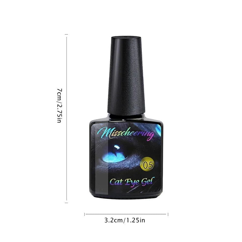 8ml 9D Rainbow Cat Eye Magnetic Nail Gel Phototherapy Adhesive Semi Permanent Nail Art Manicure Soak Off LED UV Gel