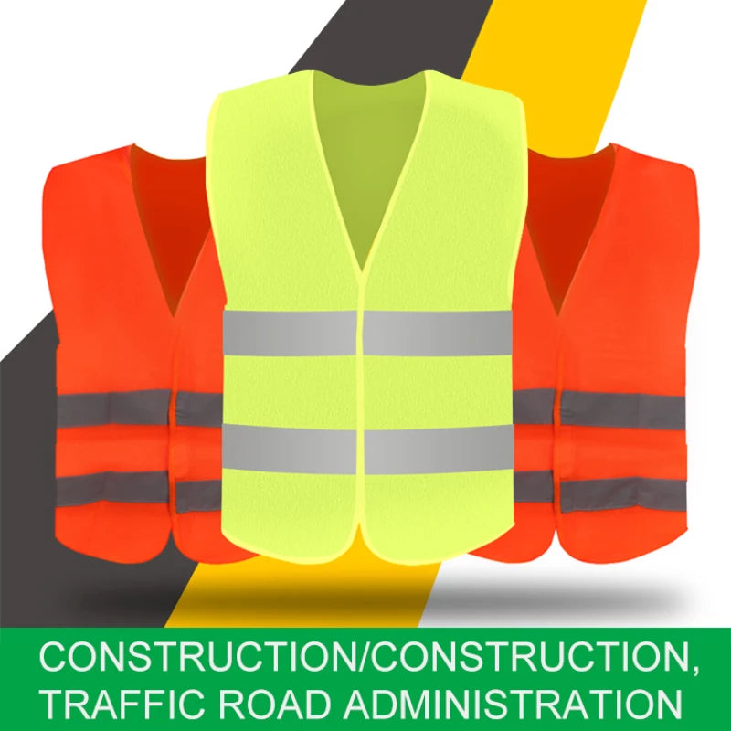 High Visibility Jacket Visibility Safety Reflective Fluorescent Fluorescent Mesh Vest For Safety Car Emergency Reflective Vest