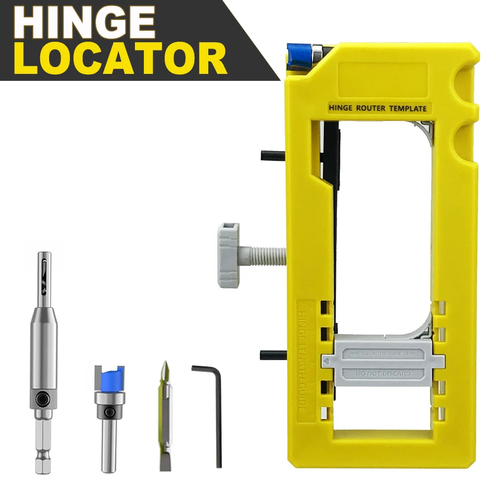 New Door Hinge Routing Jig And Hinge Jig Plastic 3‑5in Length 1/4‑5/8in Radius Hinge Router Template for Woodworking Tool（green）