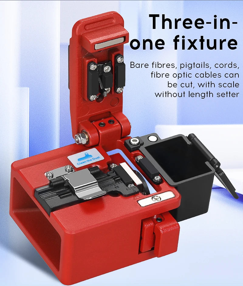 COMPTYCO AUA-X5 Fiber cleaver Cable Cutting Knife FTTT Fiber Optic Knife Tools cutter High Precision Cleavers 16 surface blade