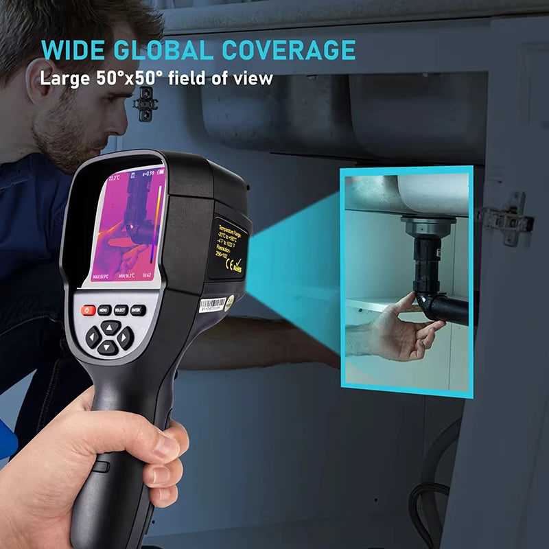 GW256 Thermal Imaging Camera for Water Pipe Leak and Power Electrical PCB Test 256*192 Handheld Thermal Imaging Cameras