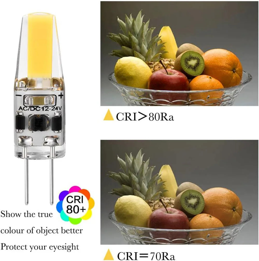 10pcs Mini G4 LED Bulb COB Light AC DC 12V/220V Warm/Cold White 360 Beam Angle Chandelier Spotlight Replace 20/40W Halogen Lamp
