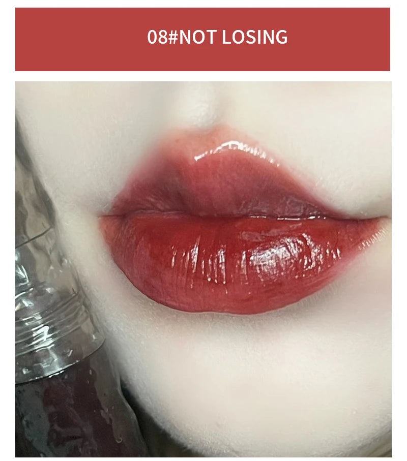 HERORANGEHR292 Glacier Rock Mirror Water Glazed Lip Glaze Moisturizes and Moisturizes, Forming a Film That Is Not Easy to Fade