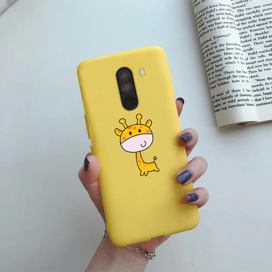 For xiaomi Pocophone F1 Case Poco F1 Cute Cat Cartoon Cover Silicone Soft TPU Phone Case For xiaomi Pocophone F1 Global F 1 Case