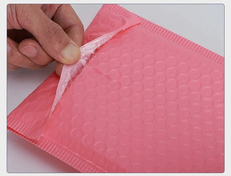20Pcs Pink Poly Bubble Mailers Padded Envelopes Self Seal Padded Envelopes Gift Bags Black Packaging Envelope Bags For Book