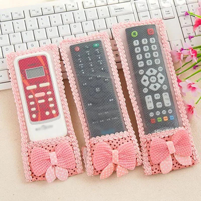 1~10PCS 3Sizes Shockproof Bow-knot Remote Case TV Remote Control Dust Protective Case for Home Electric Appliance