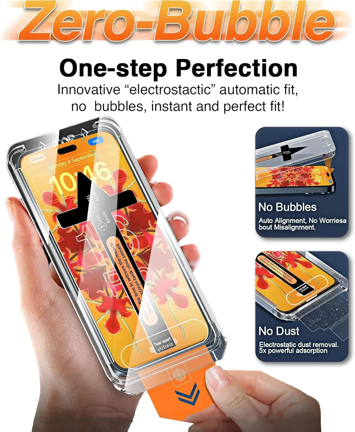 2Pcs Tempered Glass For iPhone 14 15 16 Plus 13 12 11 Pro Max Mini XS Max X XR Screen Protector Dust Free Lnstallation With Easy