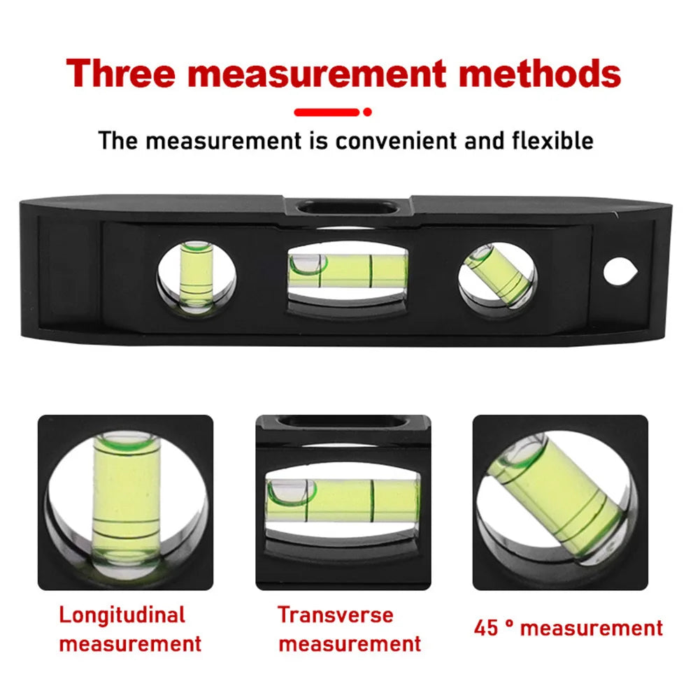 Horizontal Ruler 3 Bubble Spirit Level Magnetic ABS Shell Mini Pocket Portable Spirit Level Tool Measure Tool Machinery Leveller