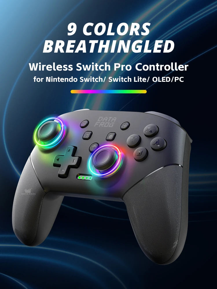 DATA FROG Wireless Switch Pro Controller for Switch/Switch OLED Programmable Joystick for PC Gamepad for Switch Lite Controller